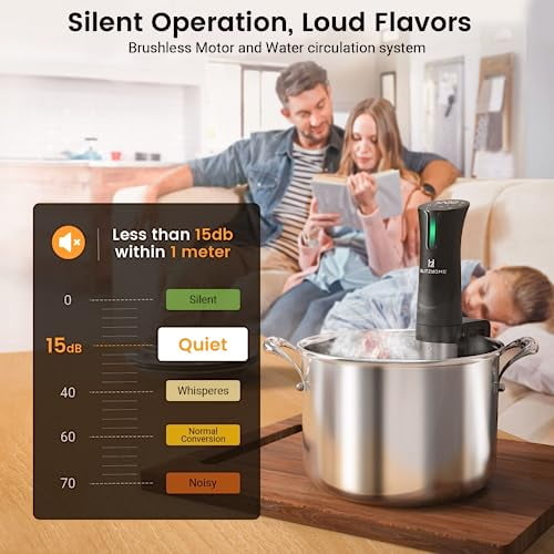BLITZHOME Sous Vide Machine, 1100W Sous Vide Cooker with Accurate Temperature & Timer, Ultra