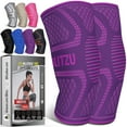 BLITZU 2 Pack Knee Brace, Compression Knee Sleeves for Men, Women
