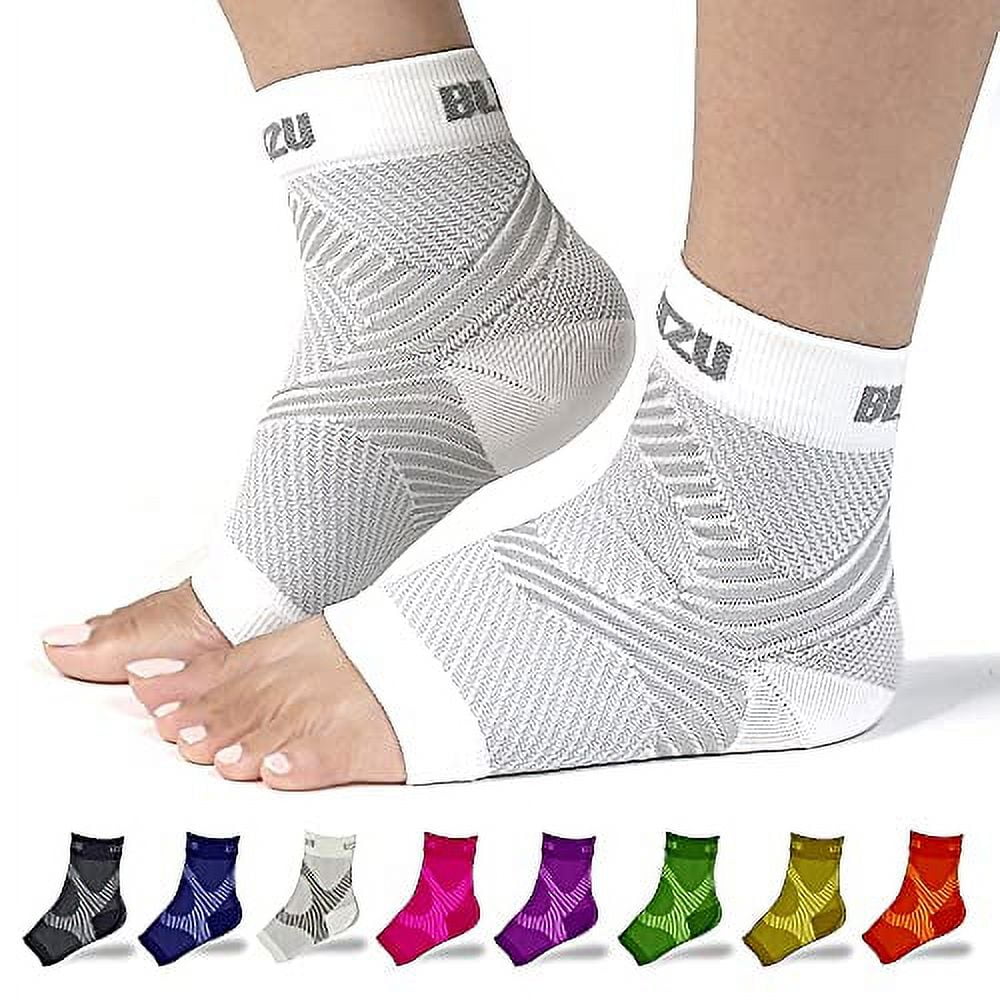 BLITZU Ankle Compression Sleeves for Plantar Fasciitis, Achilles