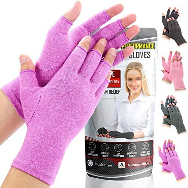 BLITZU Arthritis Compression Gloves Women Men for RSI, Carpal Tunnel, Rheumatiod, Tendonitis