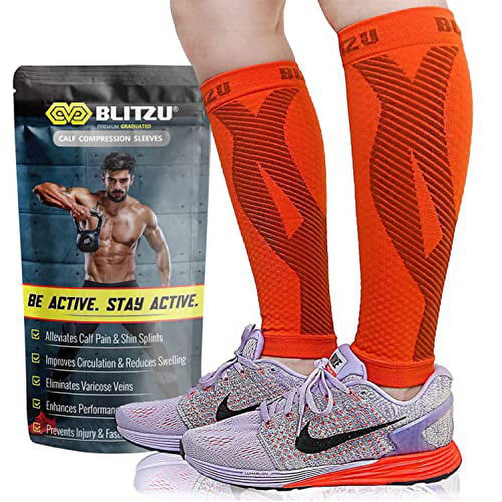 BLITZU Calf Compression Sleeves For Women & Men Leg