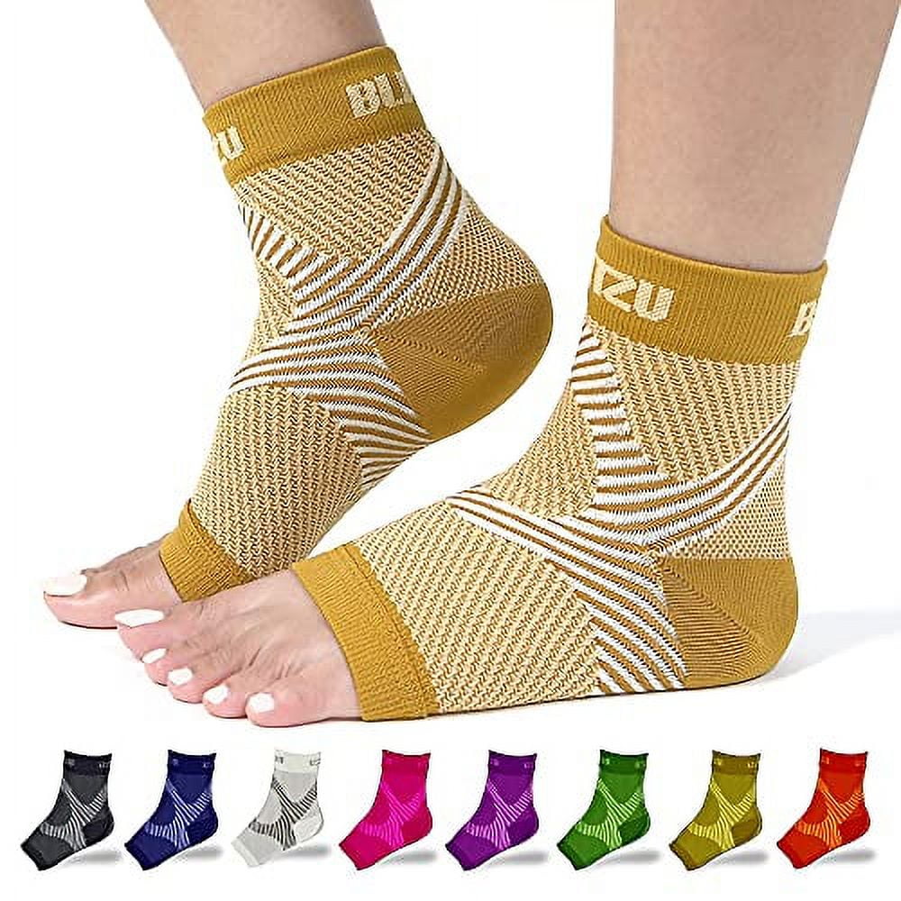 BLITZU Compression Socks for Plantar Fasciitis, Achilles Tendonitis Relief. Ankle Compression