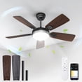 thumbnail image 2 of FUMLTP 52 Inch Modern Ceiling Fans With Lights APP/Remote Control, Low Profile Reversible 6 Speeds Dimmable Ceiling Fan Light For Indoor Outdoor Bedroom Living Room Brown Tamano 52inch Color Brown&pid=njk5zdq3yz 2 of 9