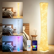 BLITZWILL Soft Light LED Floor Lamp RGB Color Changing 61 Tall Corner Lamp ,Standing Lamp With Remote & Smart App Control, Music Sync, for Living Room Bedroom Game Room, Square