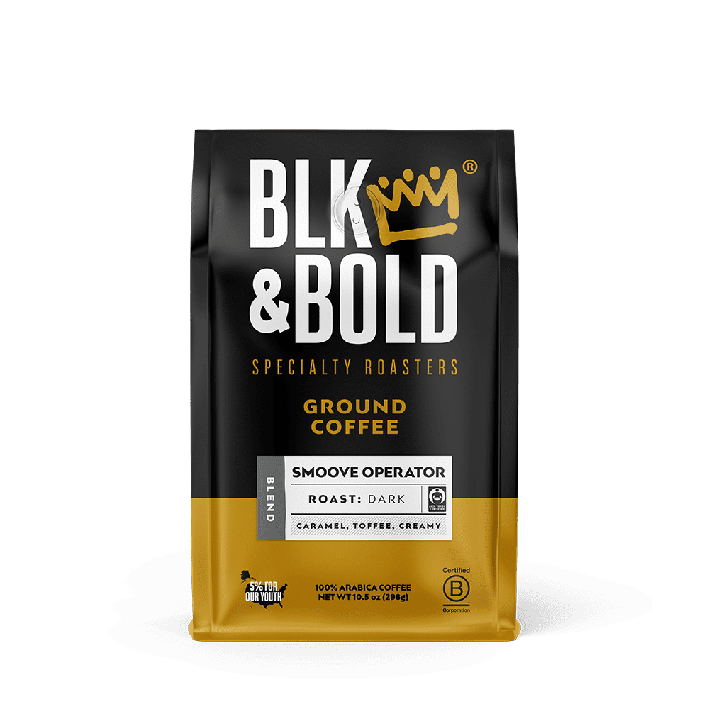 BLK & Bold Smoove Operator Blend, Dark Roast Ground Coffee - 10.5 oz