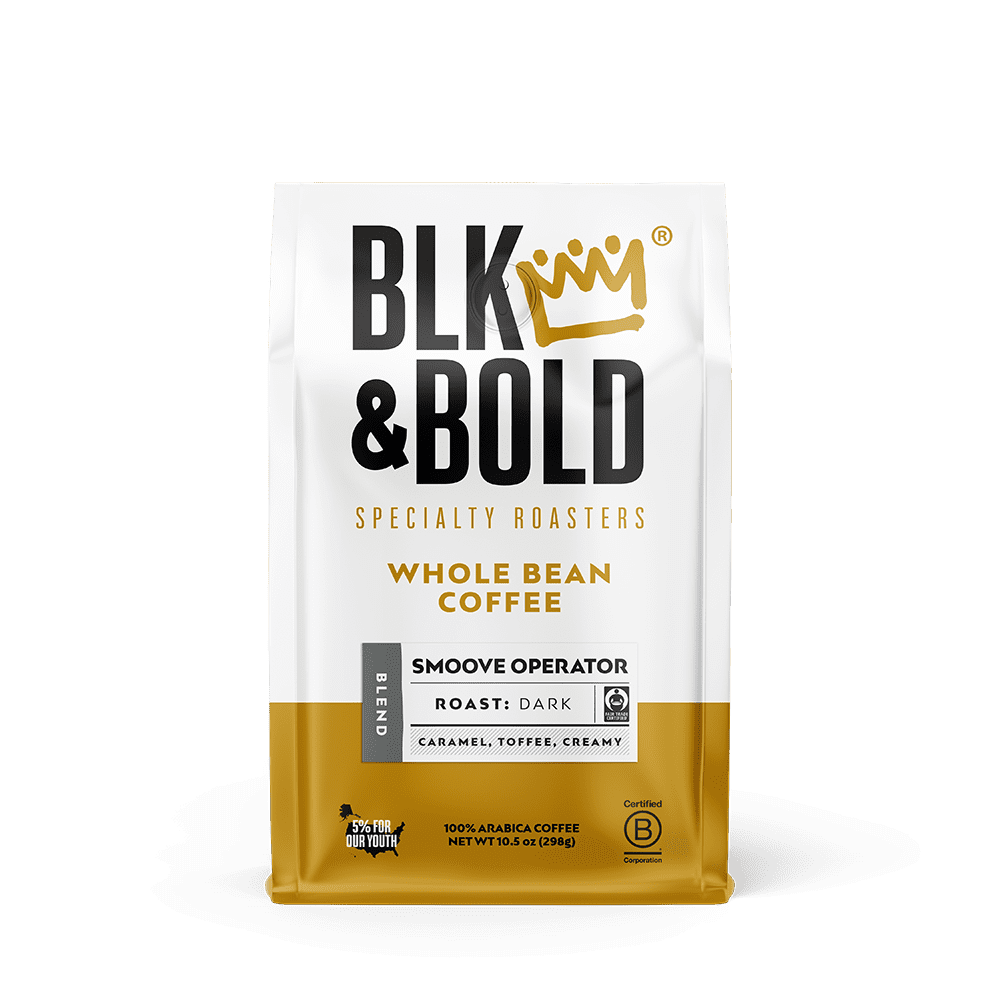 BLK & Bold Smoove Operator Blend, Dark Roast Whole Bean Coffee - 10.5 oz