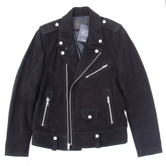 BLK DNM Men's Suede Leather Jacket 146, Black, X-Small