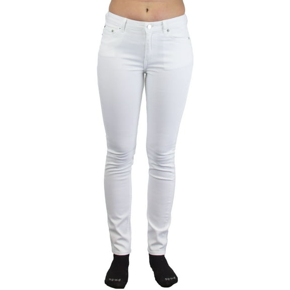 BLK DNM Women's Avon White Slim Jeans, 28x30