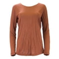thumbnail image 1 of BLK DNM Women's Long Sleeve T-Shirt 10, Rust, Small, 1 of 2