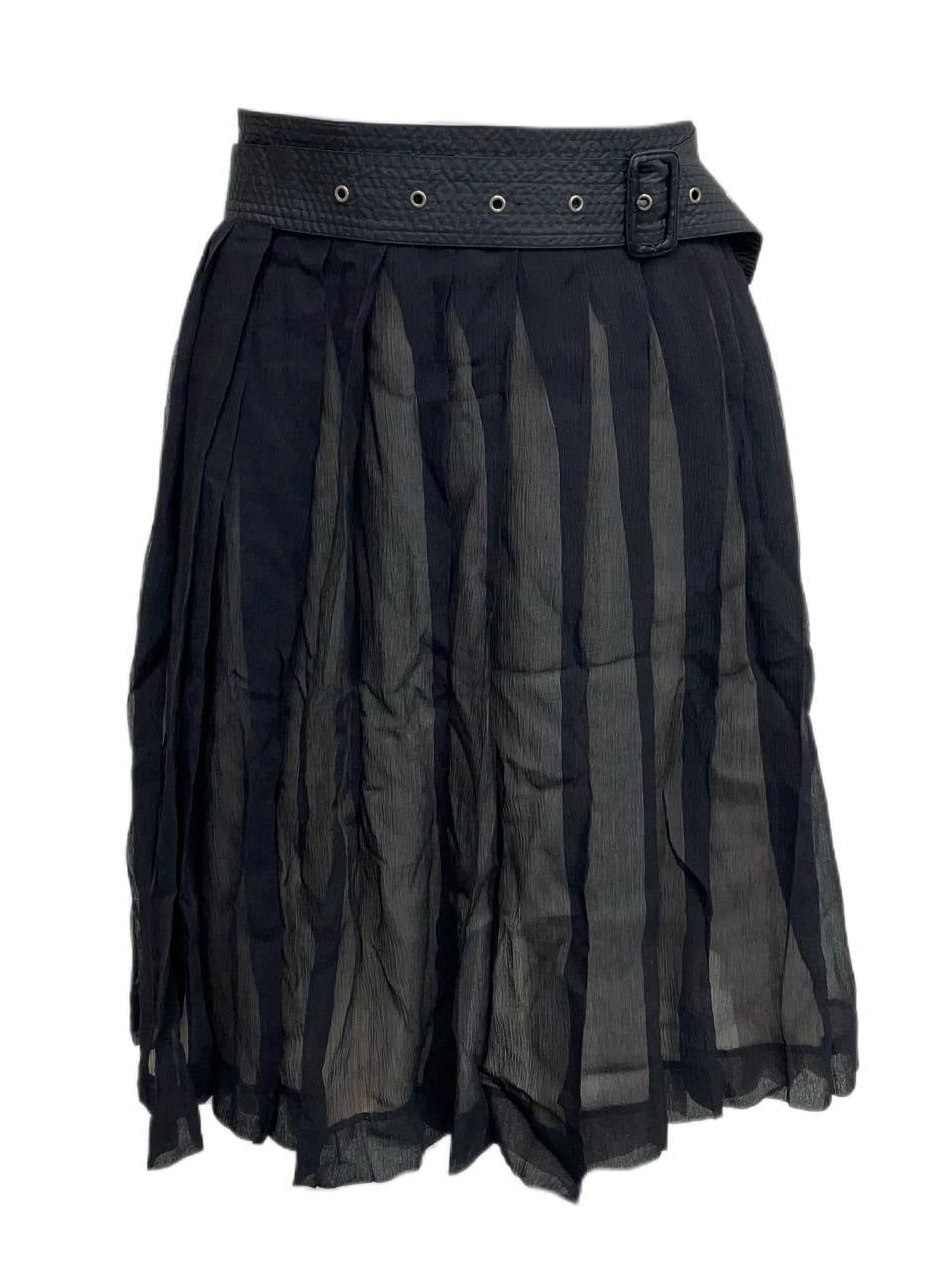 Women Pleated Mini Skirt Gothic Black A-shaped Flared Outline Lace Ruffles  Elastic Short Skirt 