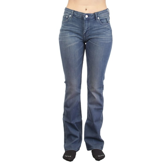 BLK DNM Women's Whiskerwashed Jeans, Mador Blue, 29x32