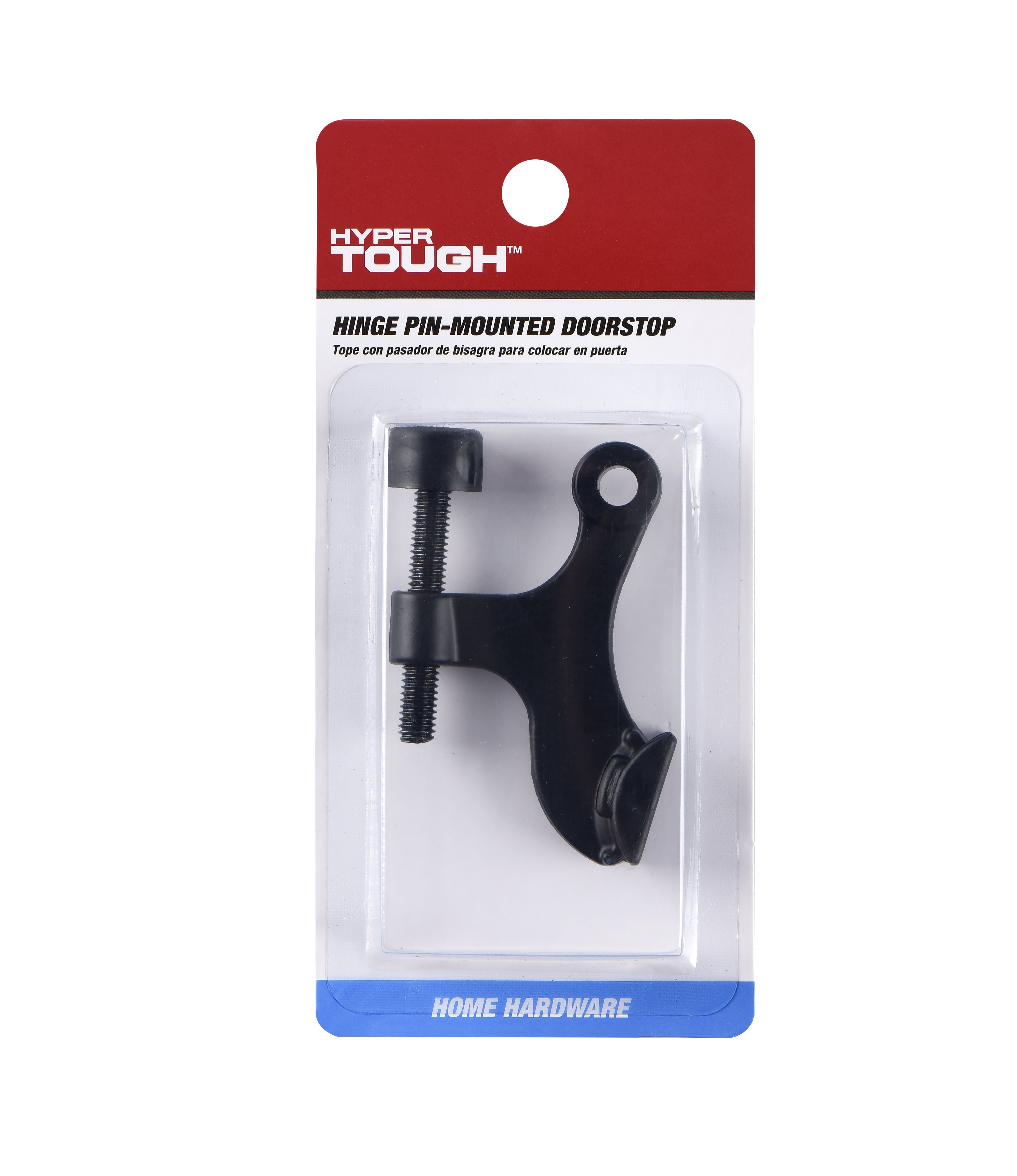 Hyper Tough Hinge Pin Mounted Doorstop, Black