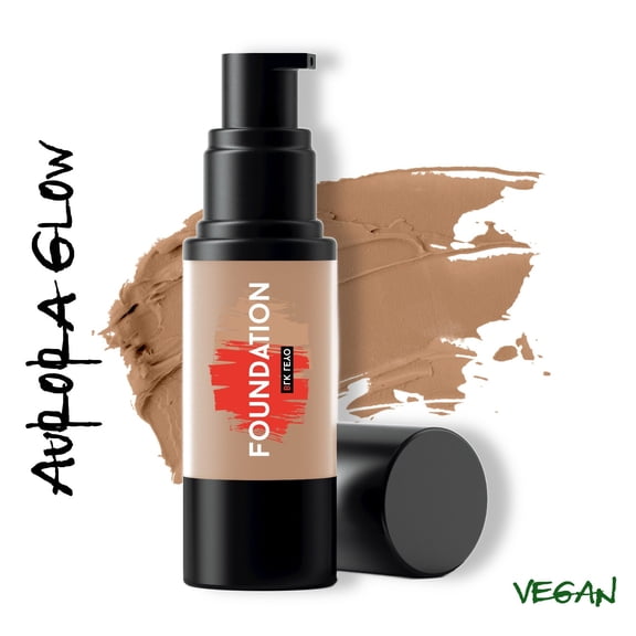 BLK LEYO Aurora Glow  Medium Light Porcelain Foundation, 1oz / 30ml, Vegan, Cruelty-Free