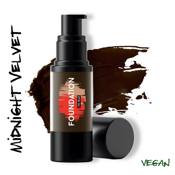BLK LEYO Midnight Velvet  Darkest Shade Foundation, 1oz / 30ml, Vegan, Cruelty-Free