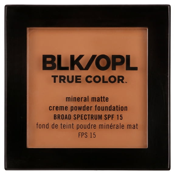 BLK/OPL True Color Mineral Matte Crème Powder Foundation SPF 15, Hides Imperfections, Rich Caramel, 0.30 oz