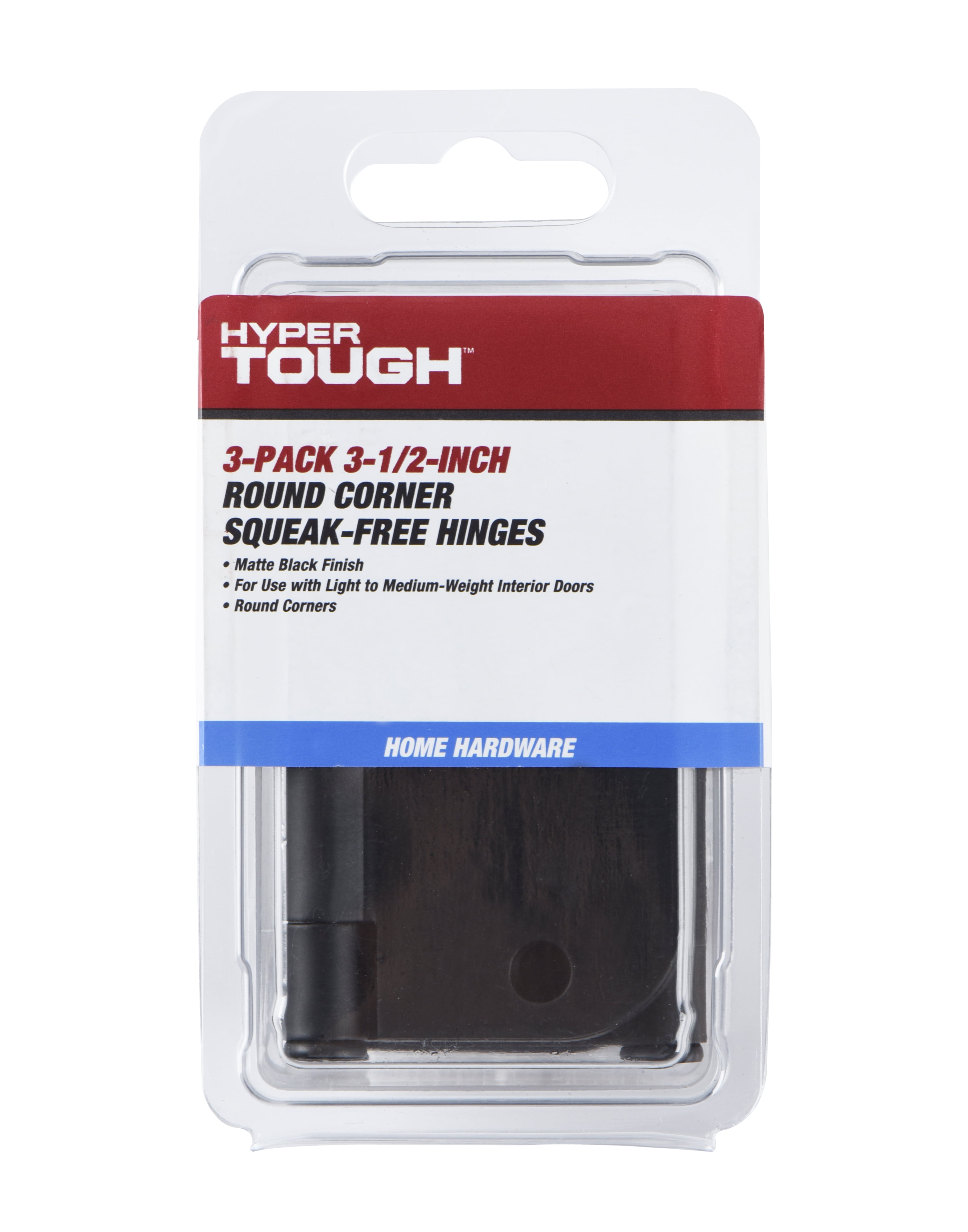 Hyper Tough 3-1/2 in. x 5/8 in. Black Squeak-Free Door Hinge, 3-Pack
