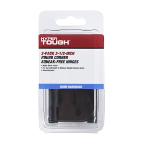 Hyper Tough 3-1/2 in. x 5/8 in. Black Squeak-Free Door Hinge, 3-Pack