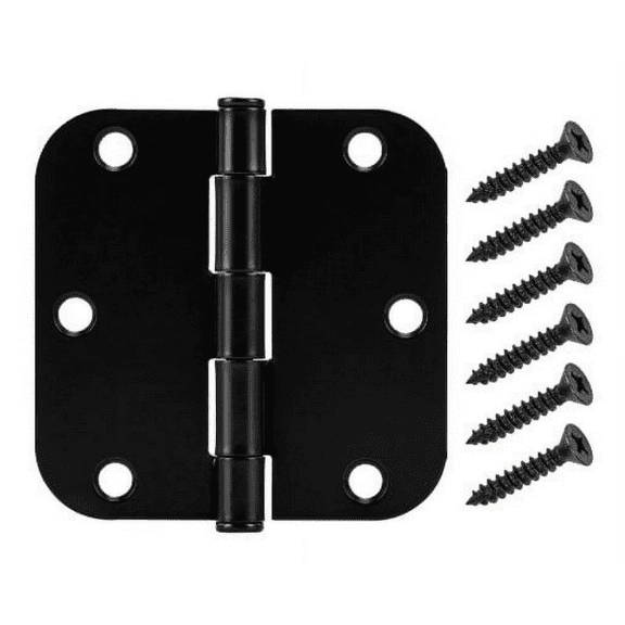 Hyper Tough 3-1/2 in. x 5/8 in. Black Squeak-Free Door Hinge, 3-Pack