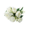 BLLXMX 5 Autumn Colored Peonies Simulation Bouquets Artificial