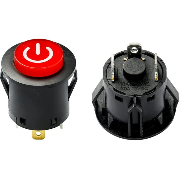 BLLYOGU Power Start Button Switch 1.1 inch for Kids' Electric Ride-On Car - Replacement Part