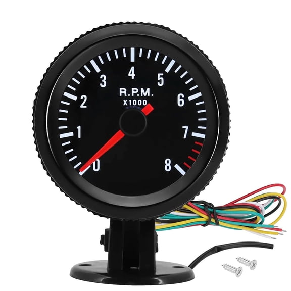 BLLYOGU Universal 2" Tachometer 8000 RPM Meter with Gauge Holder for 12V Gasoline Car Engine 1-8 Cylinders