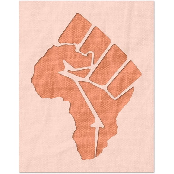 BLM Africa Outline Stencil, 3 x 4 inches, 14 Mil Mylar Plastic, Stencil Stop
