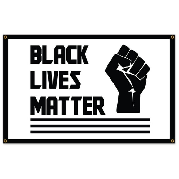 BLM Banner Black Lives Matter | 36" X 60" Banner | Protect your Business, Class Room, Office & Interior Surroundings | Made in The USA
