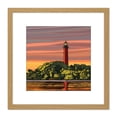 thumbnail image 1 of BLM Jupiter Inlet Lighthouse Natural Area Florida 8X8 Inch Square Wooden Framed Wall Art Print Picture with Mount, 1 of 4