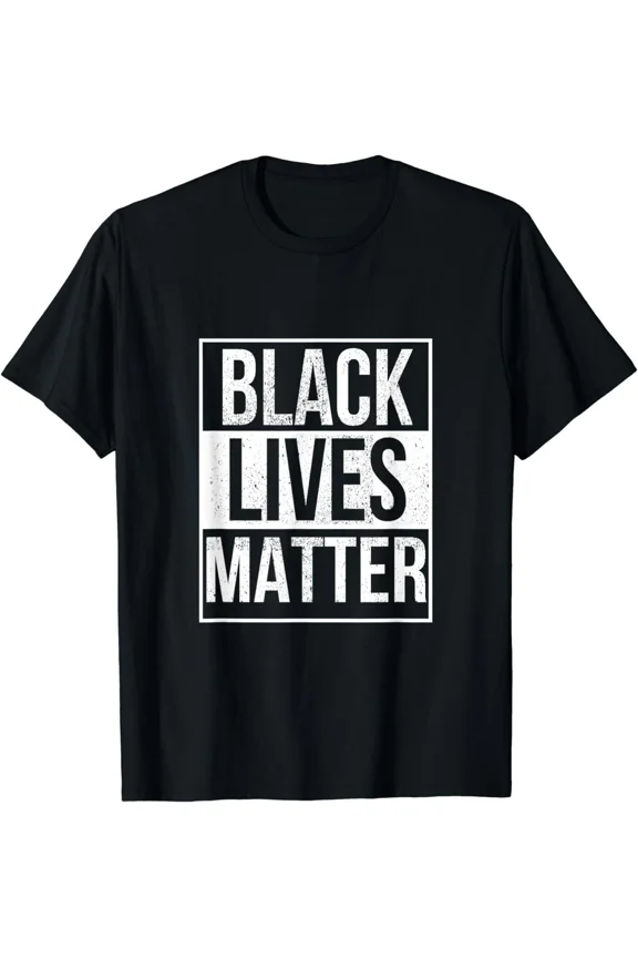 BLM T Shirt - Distressed Black Lives Matter Gift Unisex T-Shirt, up to Size 5XL