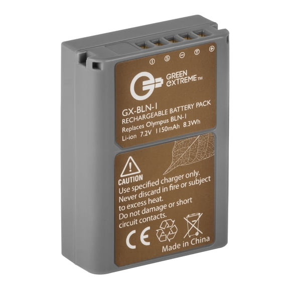 Green Extreme BLN-1 Battery for Olympus OM-D E-M5 II, E-M1, E-M5, Micro Pen E-P5