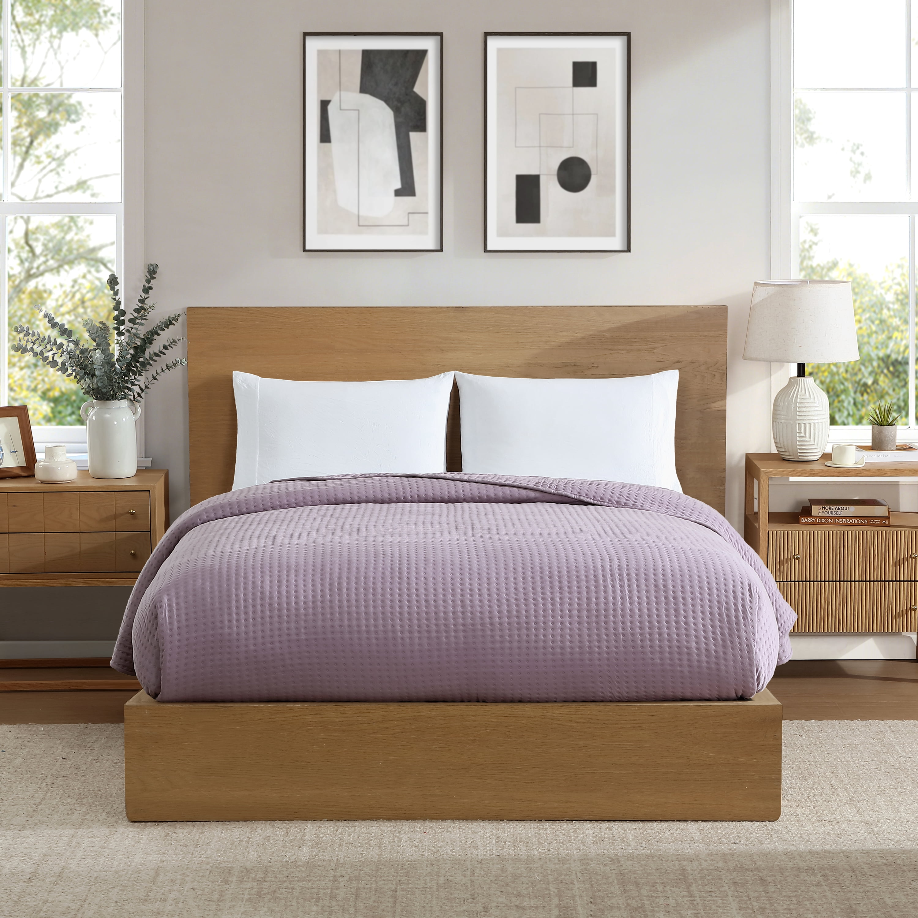 Allswell King Size Double Knit Blanket, Hazy Purple