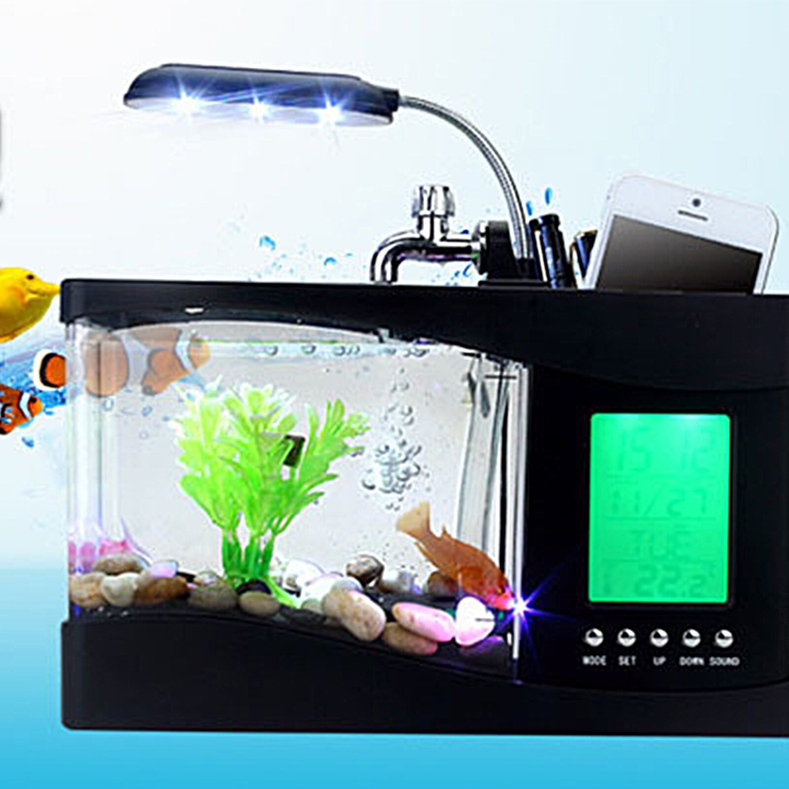 BLNVKOP LED Small Table Lamp Integrating Fish Tank, Table Lamp ...