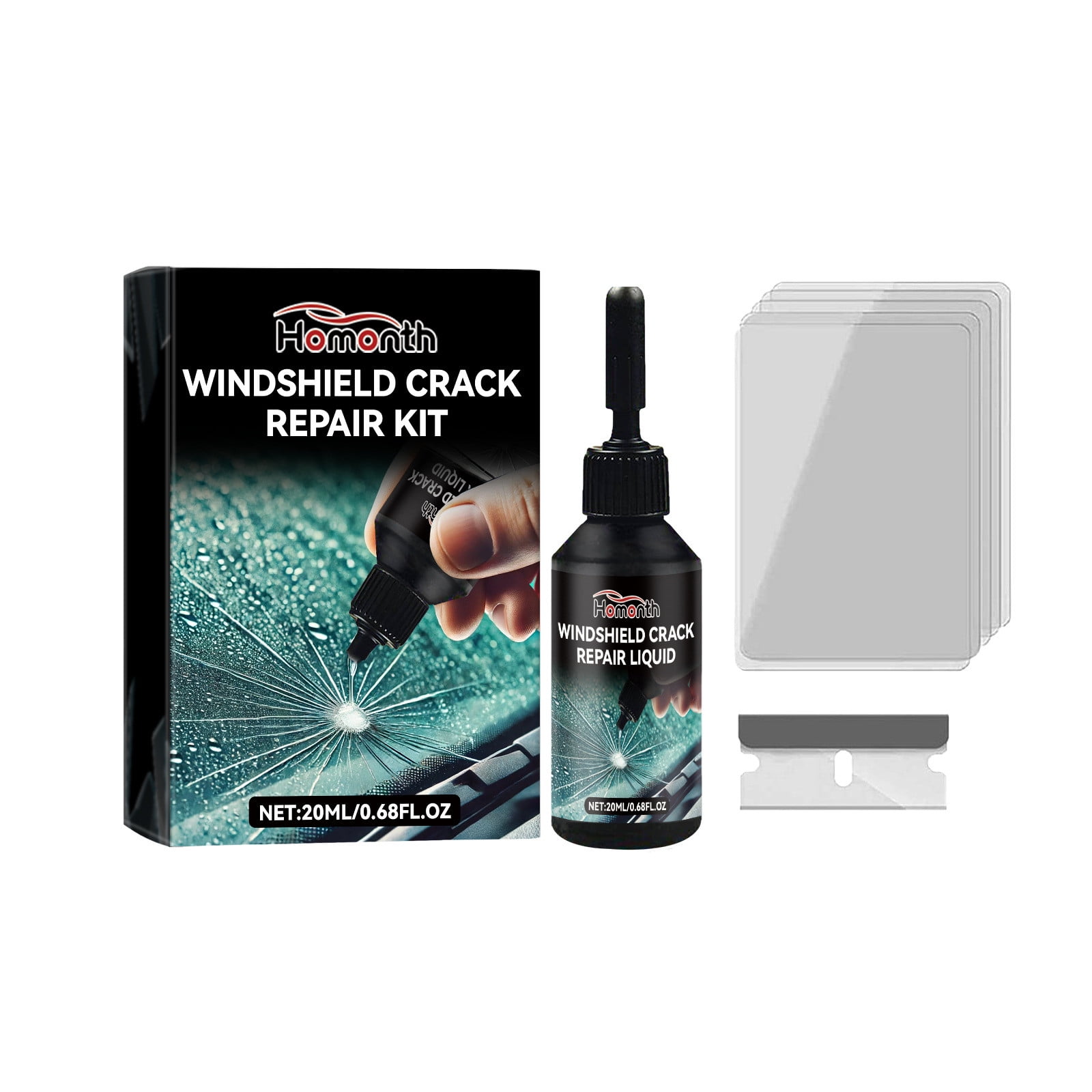 BLNVKOP Windshield Crack Repair Kit 2024 Upgrade Cracks Gone Glass Repair Kit Auto Glass Crack