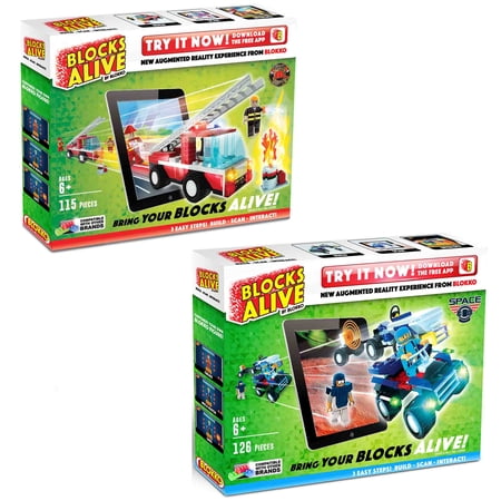 BLOCKS ALIVE 2-Pack Augmented Reality Experience Collection: Fire and Space