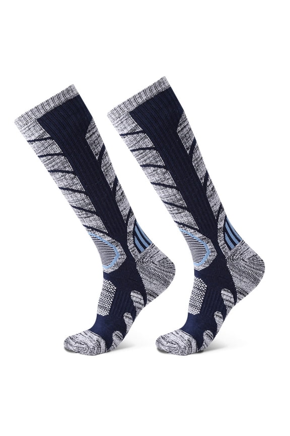 1 Pc Socks Women Calf Socks Ski Socks Extra Thick Snow Winter Skiing Sock Long Knee High Snowboarding Skiing Socks Knee High Socks forBoots Thick Comfortable Socks Warm Socks Blue L