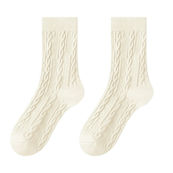 BLOCLOALO 1 Pc Socks Women Crew Socks Mid Tube Socks Autumn Winter Solid Cotton Socks Boneless Thickened Stockings Women's Cotton Socks Cotton Socks Thick Comfortable Socks Warm Socks White A