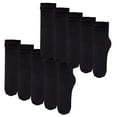 thumbnail image 1 of BLOCLOALO 10 Pc Short Socks Women Crew Socks Ice Ice Socks Thin Socks Women's Socks Cool Mid Tube Stockings Breathable Socks 10Pc Polyester Socks Comfortable Thin Socks Breathable Socks Black One Size, 1 of 3