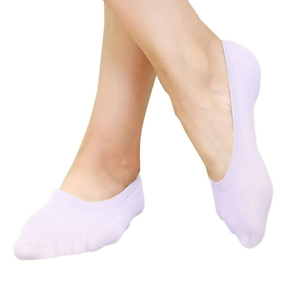 BLOCLOALO 12 Pc Short Socks Women No Show Socks Women 12 Pairs of Candy Colored Boat Socks Casual Non Slip Light Mouth Socks Low Cut Socks Comfortable Thin Socks Breathable Socks Purple One Size