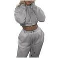 thumbnail image 1 of BLOCLOALO 2 Piece Lounge Set Long Sleeve Fleece Pullover Hoodie Sweatshirts Fashion Outfits Casual Sports Set Sweatsuits Sweatpants and Sweatshirt Set Plus Size Workout Sets Soft Lounge Set Grey S, 1 of 6
