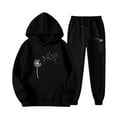 thumbnail image 1 of BLOCLOALO 2 Piece Lounge Set Long Sleeve Pullover Hoodie Sweatshirts Sweatsuit Set Oversized Sweatshirt Jogger Sweatpants and Sweatshirt Set Plus Size Workout Sets Classy Lounge Sets Black L, 1 of 3
