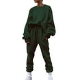 thumbnail image 1 of BLOCLOALO 2 Piece Lounge Set Long Sleeve Pullover Sweatshirts Solid Color Sweater Casual Suit Sportswear Trousers Sweatpants and Sweatshirt Set Pullover Crewneck Sweaters Comfortable Sets Green Xl, 1 of 4