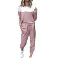 thumbnail image 1 of BLOCLOALO 2 Piece Lounge Set Pullover Crewneck Sweater Women's Outfit Crewneck Pullover Tops and Long Pants Sweatsuits with Sweatpants Long Sleeve Tops Casual Sets Casual Lounge Sets Rose Gold Xxl, 1 of 5