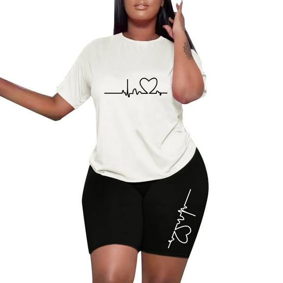 BLOCLOALO 2 Piece Lounge Set Short Sleeve Collared Shirts Summer Print Fashion T Shirt and Shorts Casual Suit Button Down Shirts Short Matching Sets Women Clothing Comfortable Lounge Sets Orange L