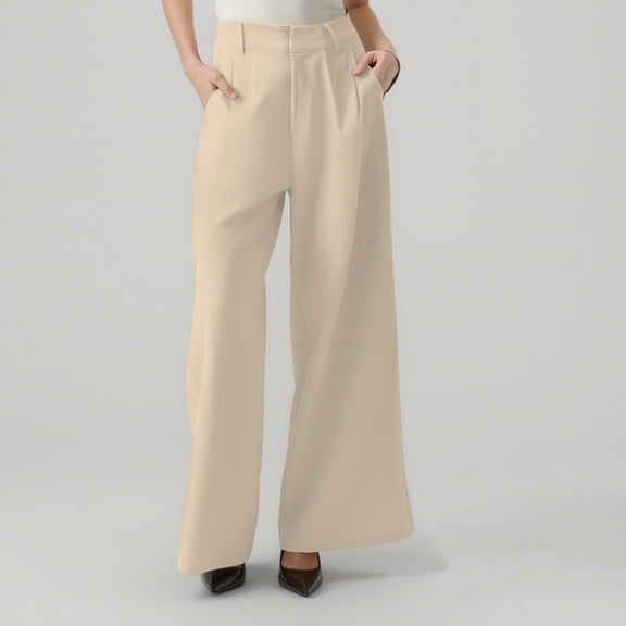 BLOCLOALO Baggy Pants Wide Leg Pants Wide Leg Tailored Pants for Women Casual High Waist Suit Pants Flowy Pants Casual Pants Pants Trendy A Xs