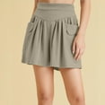 thumbnail image 1 of BLOCLOALO Baggy Shorts Wide Leg Pants Plus Size Women's Clothing Shorts 200 Pounds Versatile Hot Pants Skirt Pants Women's Summer Loose Shorts Lounge Shorts Shorts with Pockets Khaki 4Xl, 1 of 4