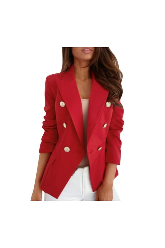 Blazers Suit Jackets Button Up Cardigans Plus Size Silk Satin Jacket Formal Cardigan Work Office Suit Coat Open Front Lapel Suit Jackets Business Casual Blazers Trendy Blazers Red Xxl