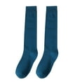 thumbnail image 1 of BLOCLOALO Calf Socks Cotton Socks Slimming Socks Women's Calf Socks Black Half Tall Solid Color Cotton Socks Spring and Fall Stockings High Top Stockings 0 0 0 Blue A, 1 of 6