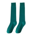 thumbnail image 1 of BLOCLOALO Calf Socks Cotton Socks Slimming Socks Women's Calf Socks Black Half Tall Solid Color Cotton Socks Spring and Fall Stockings High Top Stockings 0 0 0 Mint Green A, 1 of 6