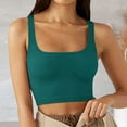thumbnail image 1 of BLOCLOALO Camisole Tops Corset Tops Spring New European and American Style Women's Clothing Solid Color Fashion Trend Thread Short Vest Tube Tops for Women Bandeau Tops Crop Tops for Women Green Xxl, 1 of 6