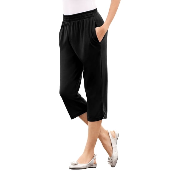 BLOCLOALO Capri Pants Sweatpants Yoga Seven Point Pants Casual Pants Sweatpants Straight Wide Leg Sweatpants Pants Leg Openings with Pockets Plus Size Pants Stretch Pants Womens Pants Trendy Black M